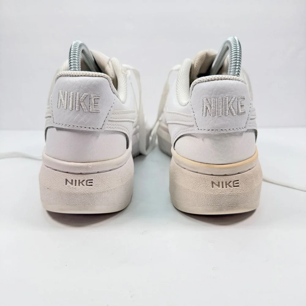 Nike Women 9 Court Vision Alta Platform Sneakers White DM0113-100 Leather Chunky